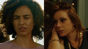 Cenas do filme "Bacurau" e do filme "Alguma Coisa Assim"