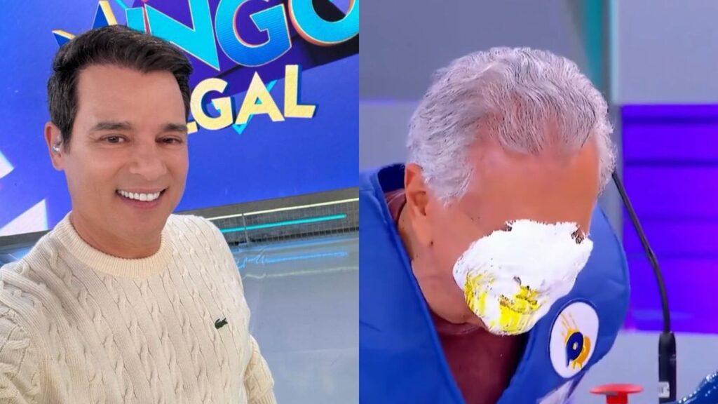 Celso Portiolli revela do que é feita a torta do Passa ou Repassa no Domingo Legal