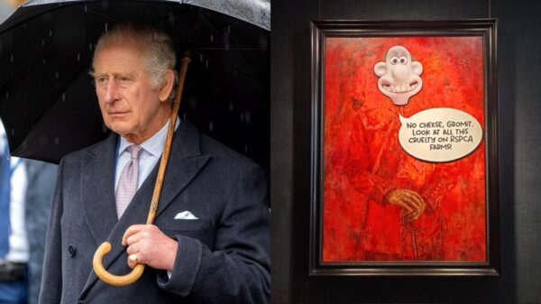 Nova pintura de Rei Charles III é vandalizada na Inglaterra; confira