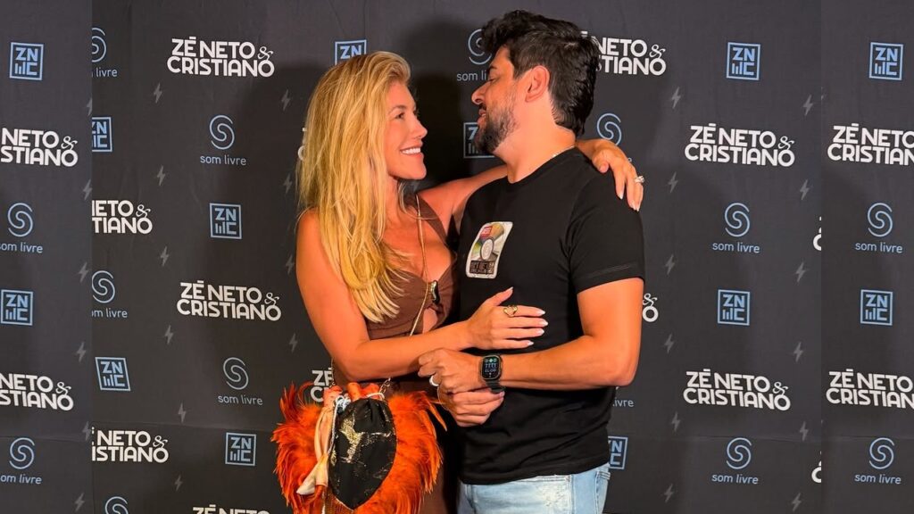Cantor Cristiano e esposa Paula Viccari