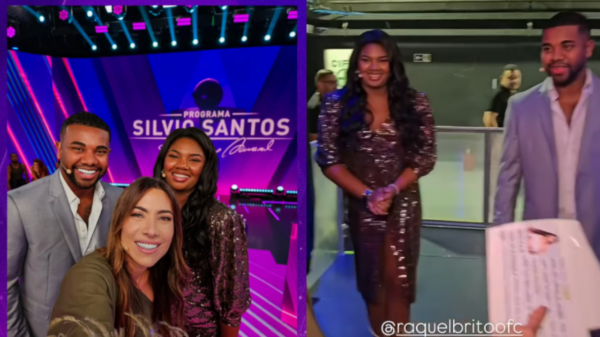 Patricia Abravanel se diverte com visita de Davi e Raquel Brito no SBT