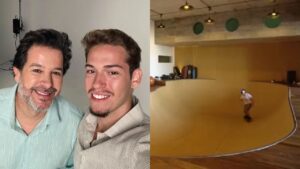Filho de Murilo Benício brinca em espaço inacreditável na casa do pai