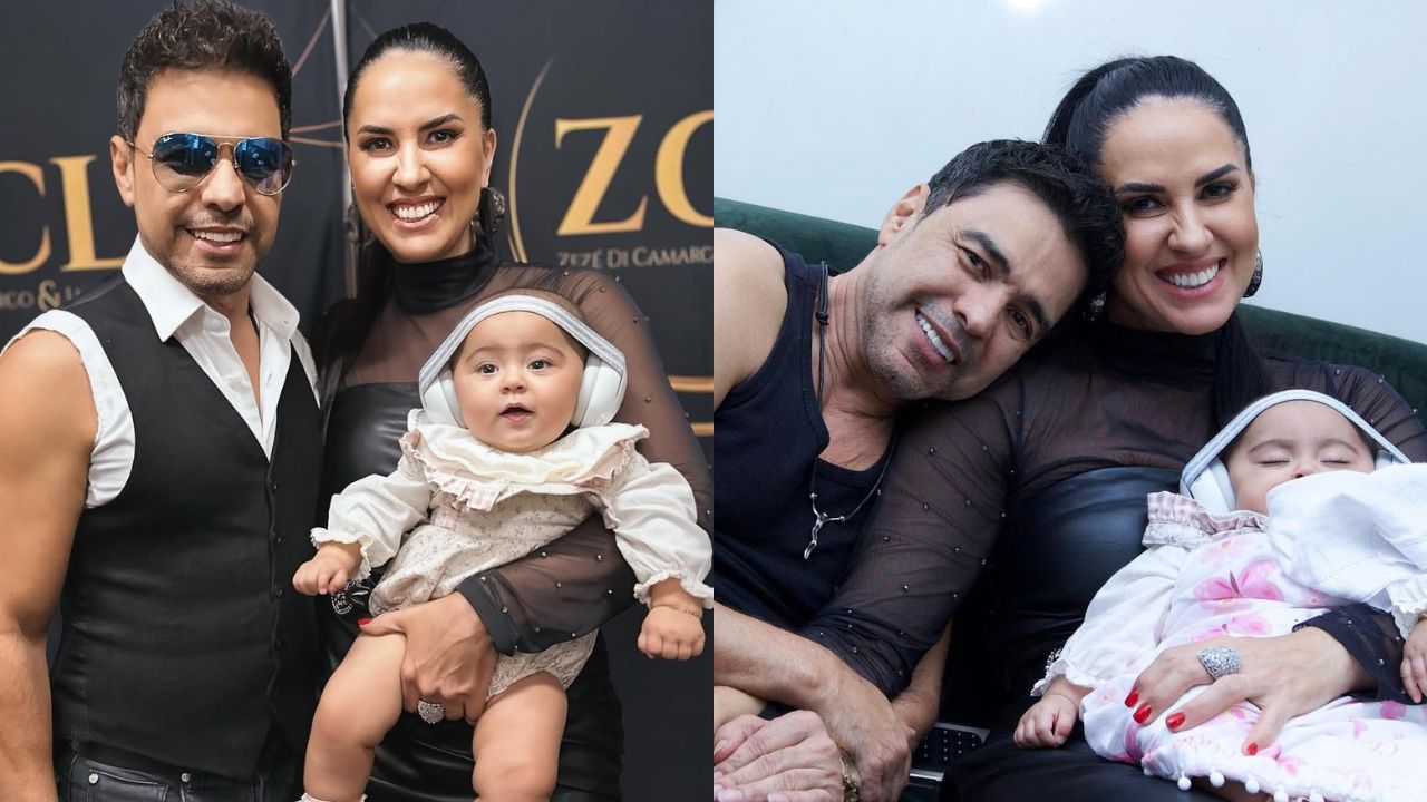 Filha mais nova de Zezé di Camargo conhece Luciano e assiste show