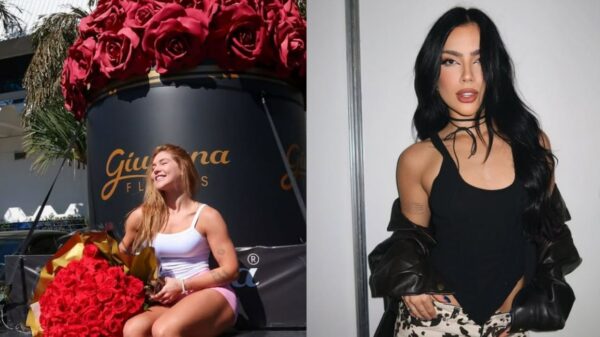 Felipe Amorim envia caminhão de rosas a Virginia e namorada se posiciona