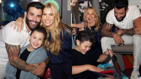 Gusttavo Lima e Andressa Suita comemoram 8 anos do filho mais velho