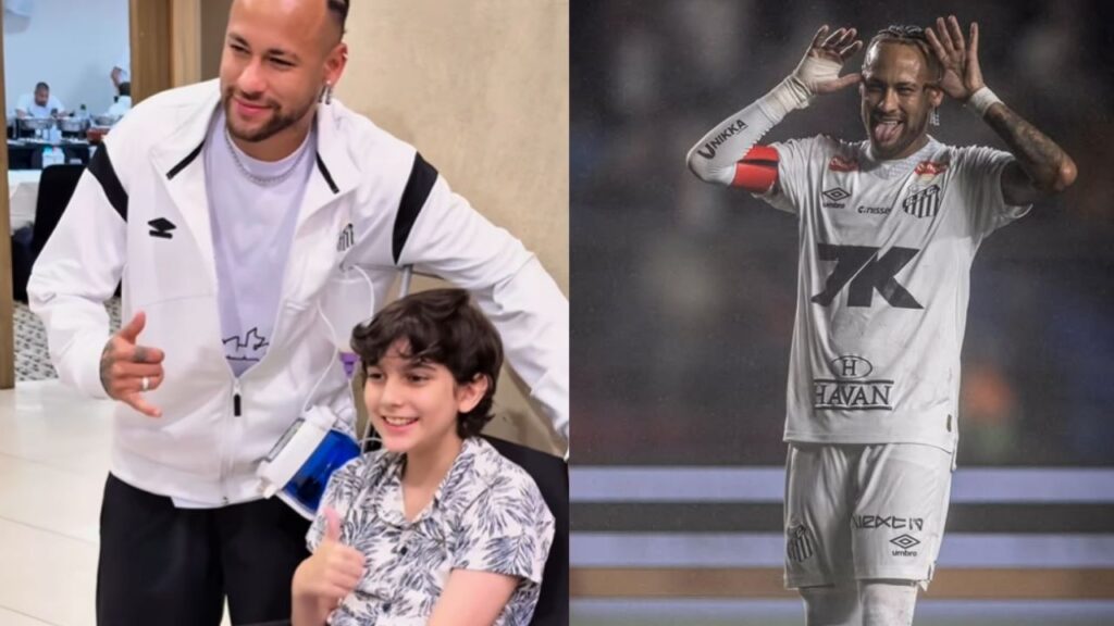 Neymar realiza sonho de menino com síndrome rara em Cariacica