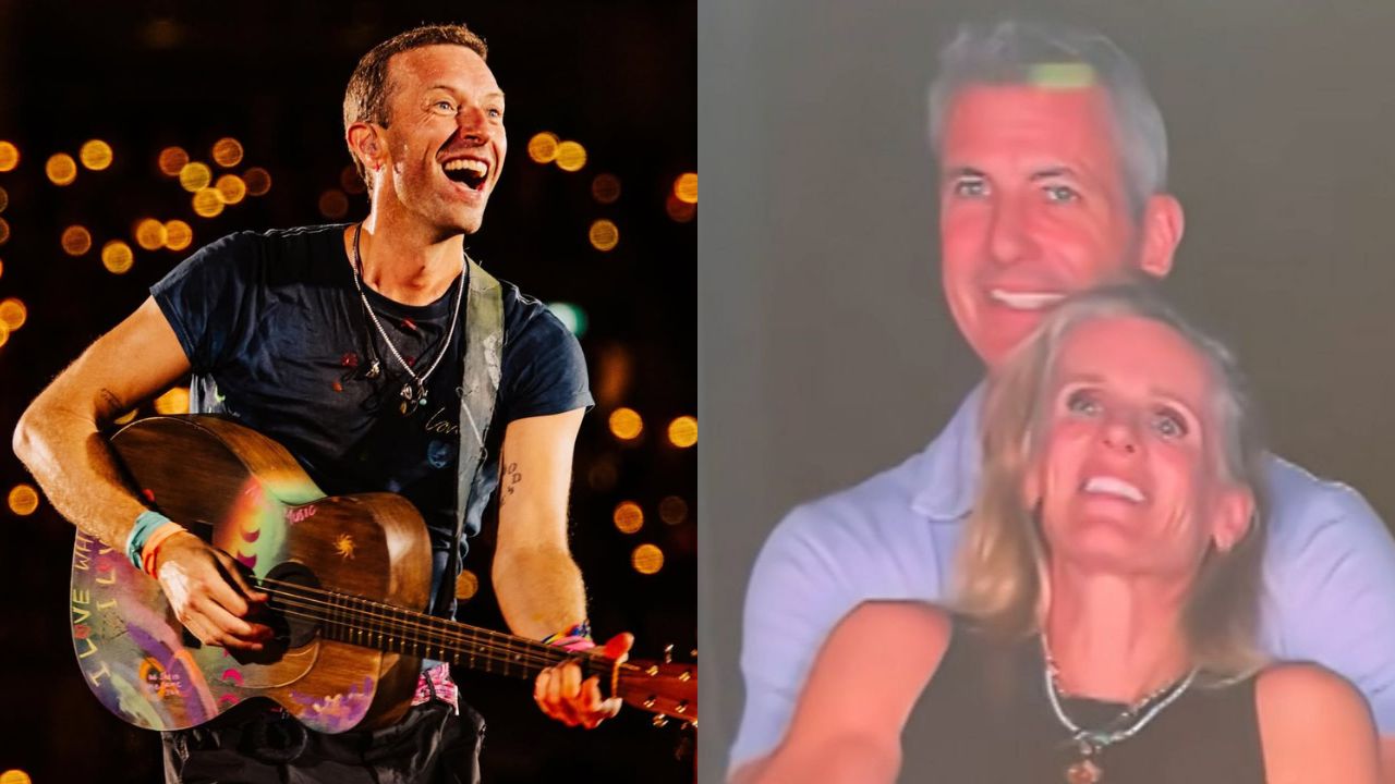 Homem flagrado em show com a amante promete processar Coldplay