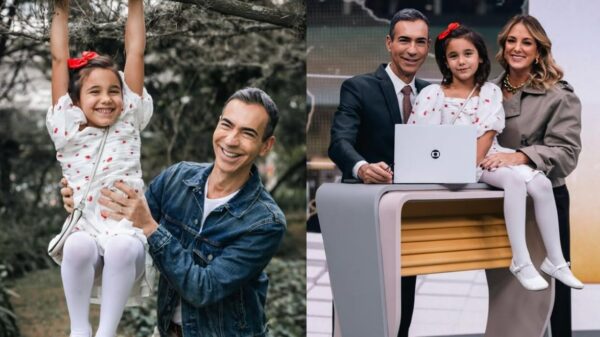 César Tralli revela que restringe uso de eletrônicos na criação da filha