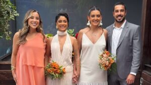 Renata Saldanha e Maike, do BBB 25, vão a casamento juntos em Fortaleza