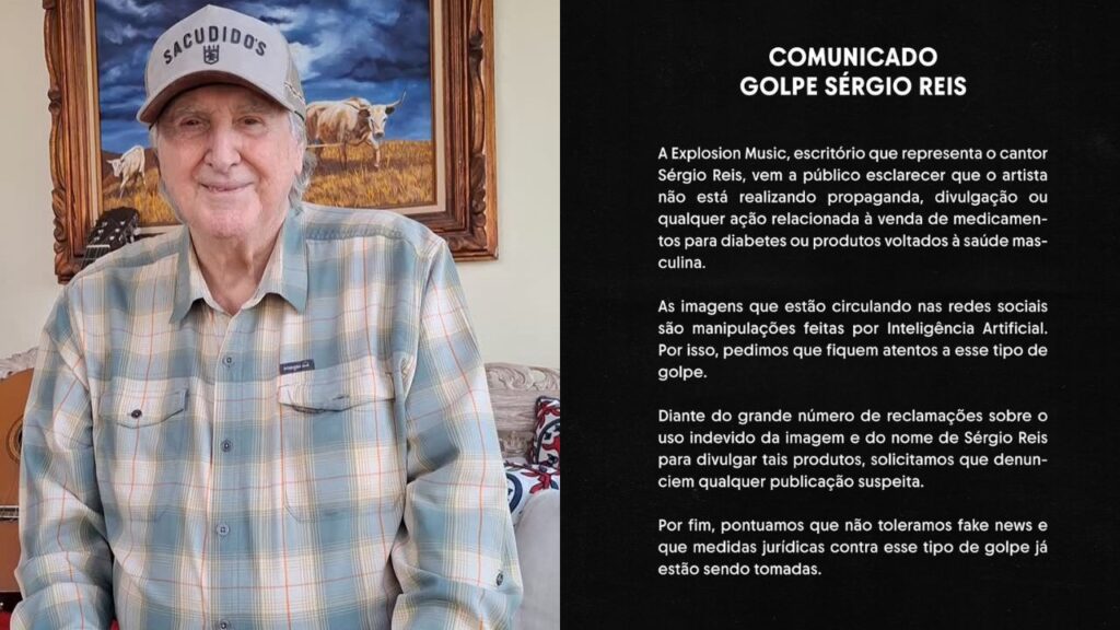 Sérgio Reis denuncia golpe em seu nome e alerta fãs